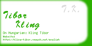 tibor kling business card